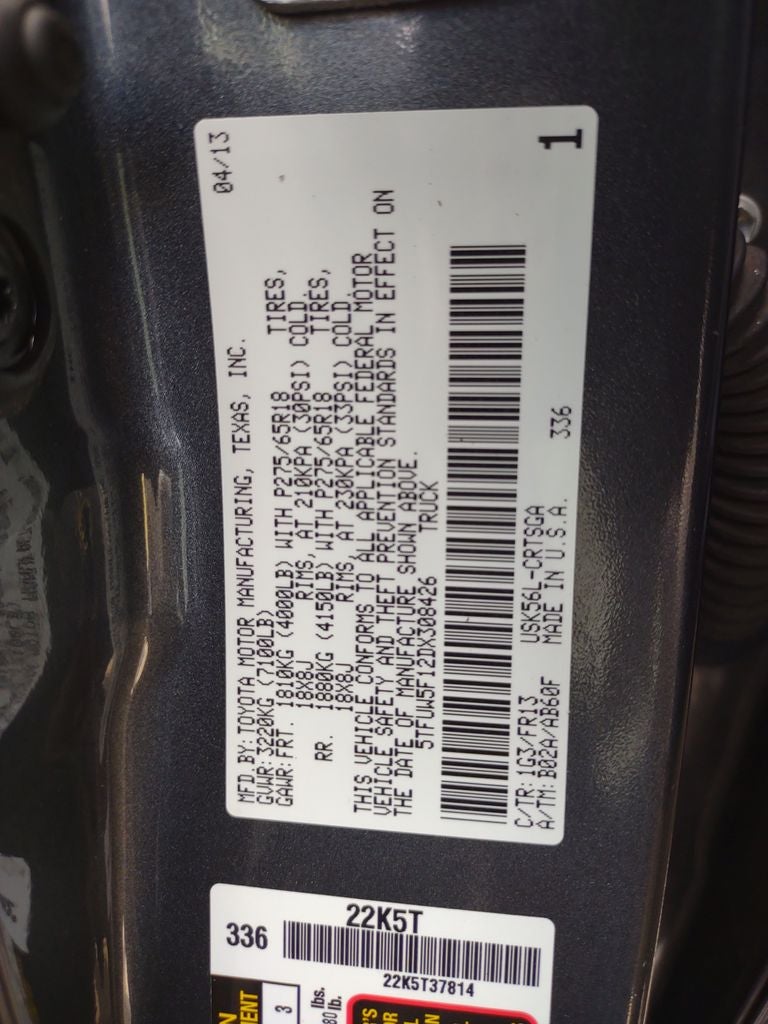 2013 Toyota Tundra Grade
