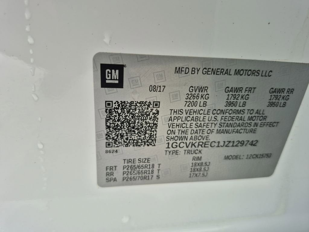 2018 Chevrolet Silverado 1500 LT