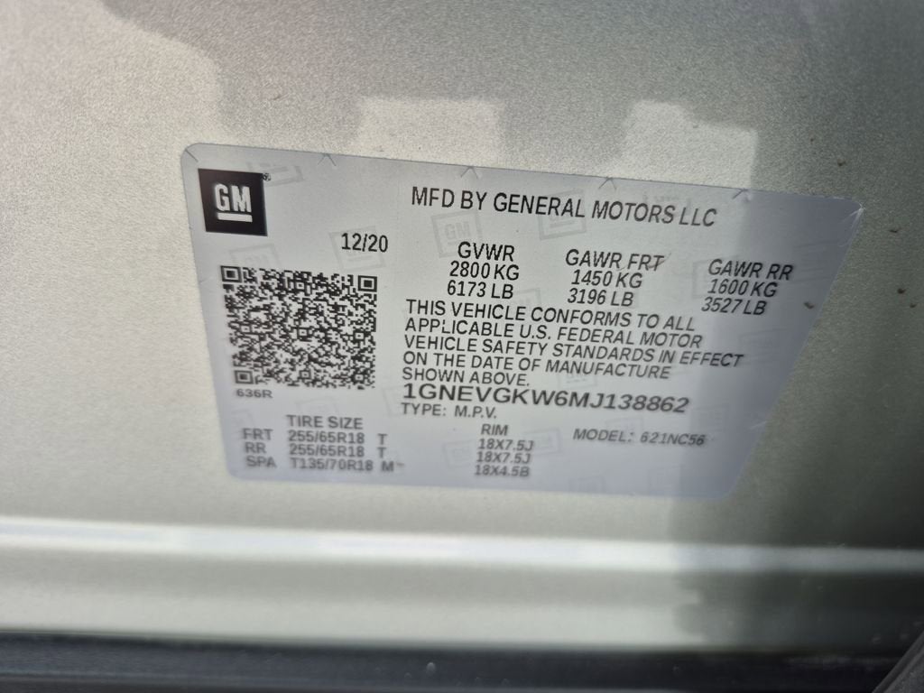 2021 Chevrolet Traverse LT Cloth