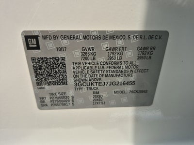 2018 Chevrolet Silverado 1500 High Country